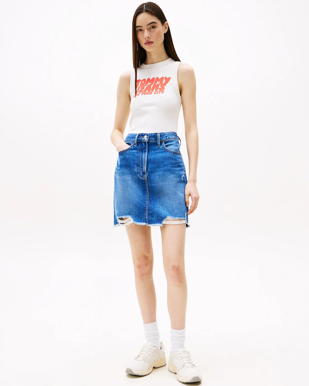 Tommy Jeans - Mom Skirt Bi8057 - Blue