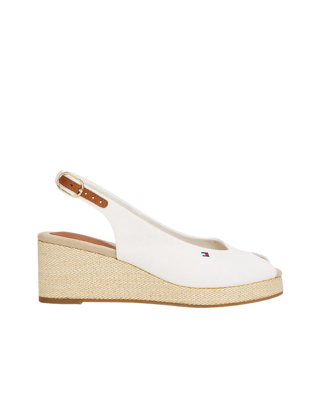 Tommy Hilfiger - Flag Mid Wedge Espad Slingback - White