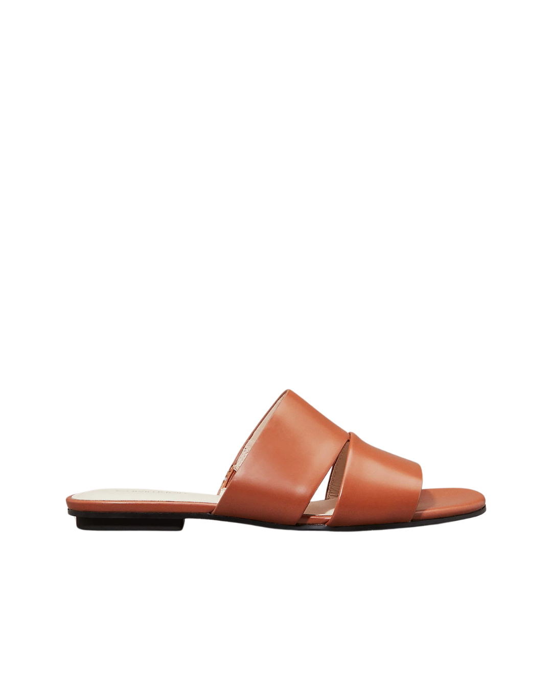 Calvin Klein Jeans - Flat Slide-Lth 2 Straps - Cognac