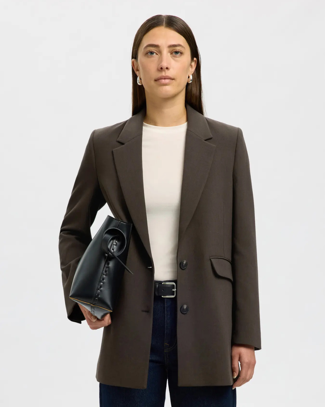 Selected Femme - Slfrita LS Relaxed Blazer Mel Noos - Moro