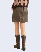 Numph - Nudorith Pu Skirt - Black Coffee