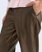 Numph - Nudorith Straight Pu Pants - Black Coffee