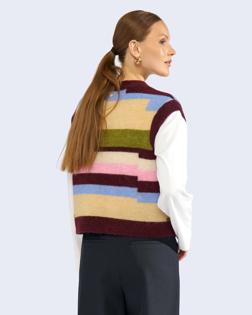 Numph - Nuriette Pixel Stripe Vest - Fig