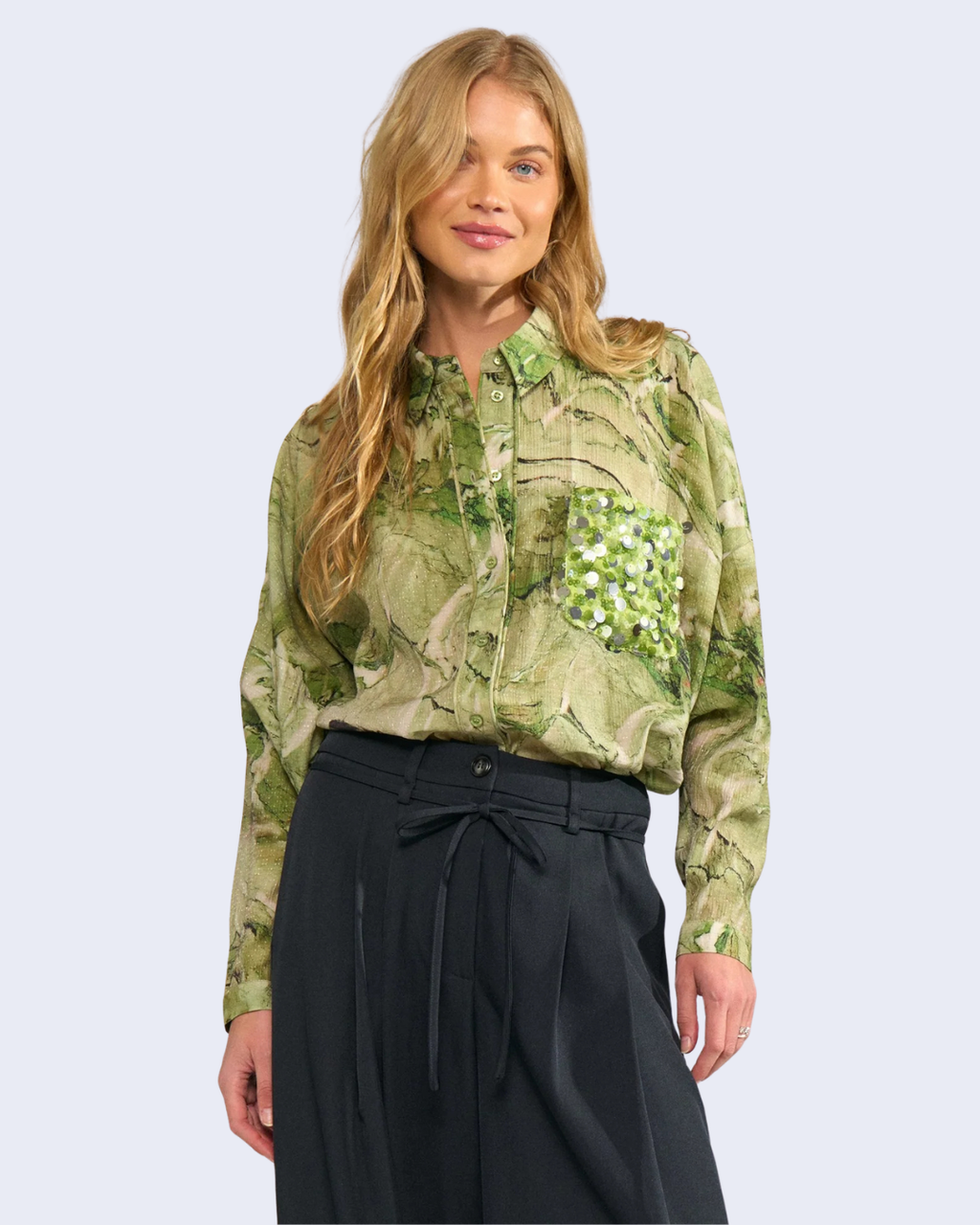 Numph - Numarla Shirt - Calla Green