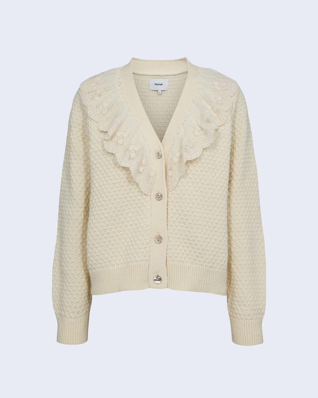 Numph - Nujanie Ruffle Cardigan - Pristine