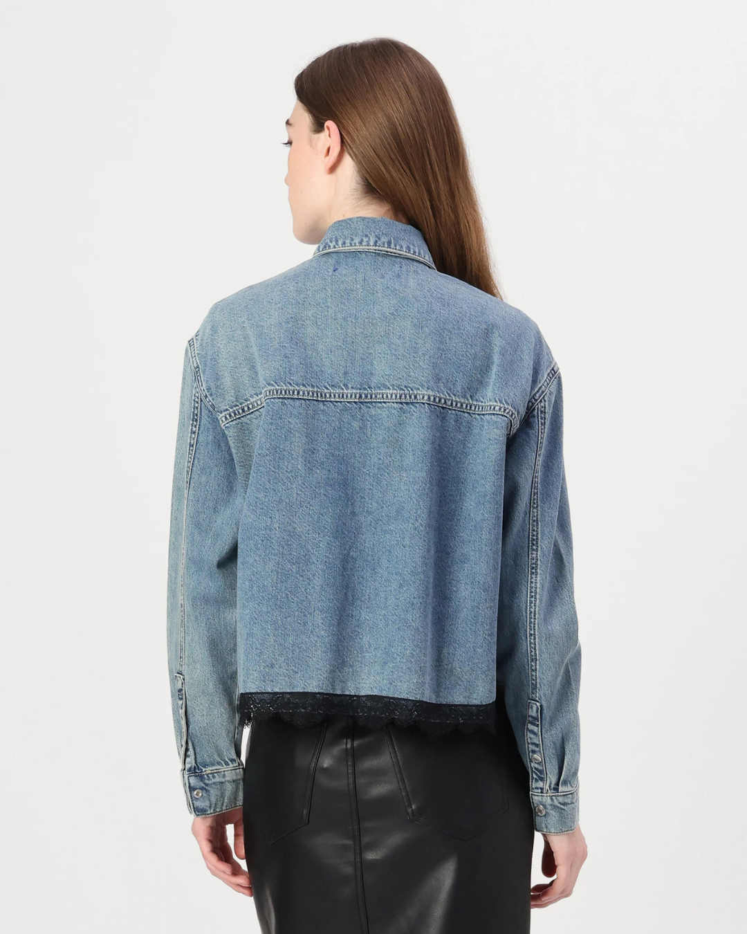Karl Lagerfeld Jeans - KLJ Boxy Lace Shirt - Blue