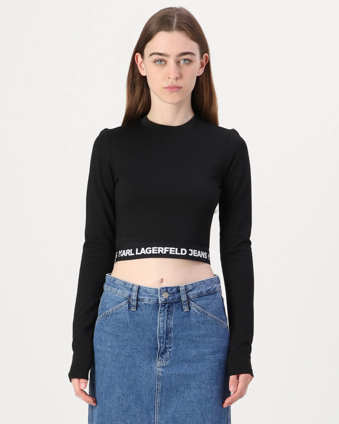 Karl Lagerfeld Jeans - KLJ LS Milano Top - Black