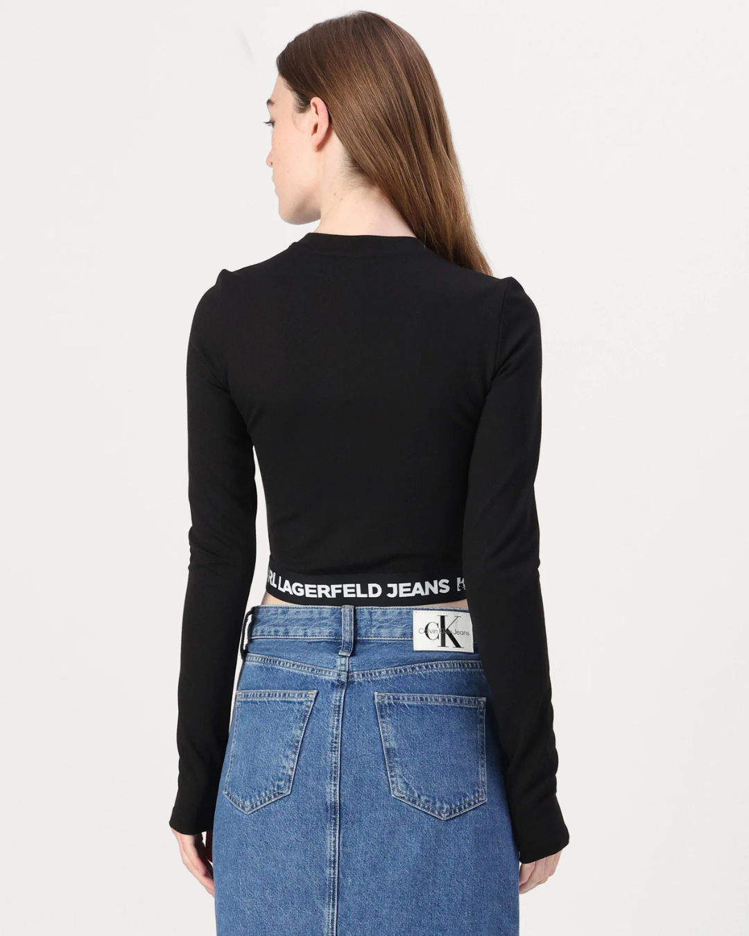 Karl Lagerfeld Jeans - KLJ LS Milano Top - Black