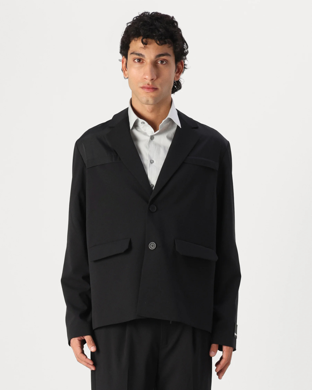 Karl Lagerfeld Jeans - KLJ Mixed Material Blazer - Nero