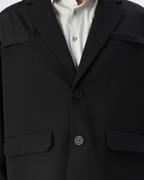 Karl Lagerfeld Jeans - KLJ Mixed Material Blazer - Black