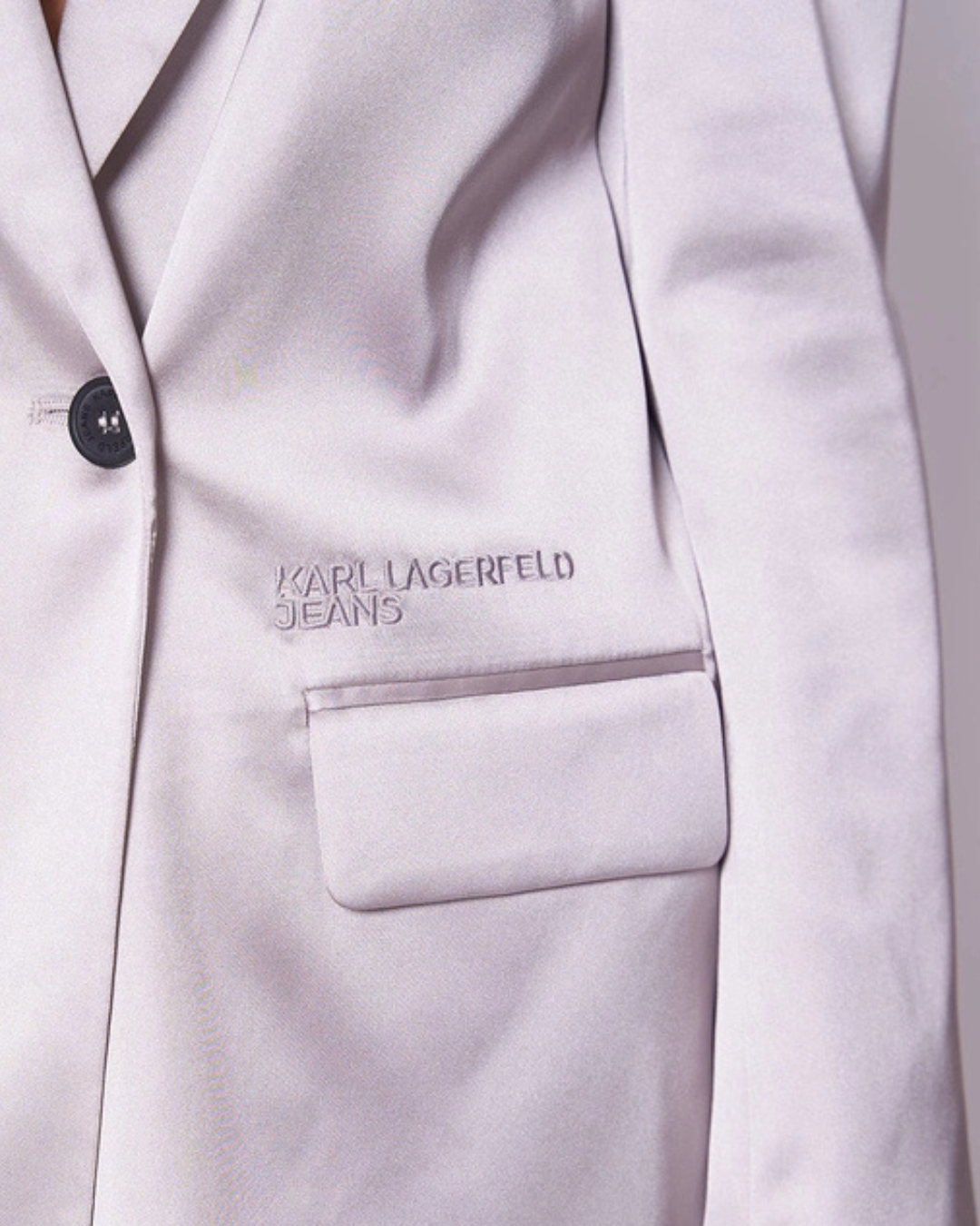 Karl Lagerfeld Jeans - KLJ Satin Blazer - Grey