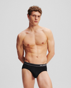 Karl Lagerfeld Jeans - Stripe Logo Micro Brief (3P) - Black