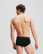 Karl Lagerfeld Jeans - Stripe Logo Micro Brief (3P) - Black