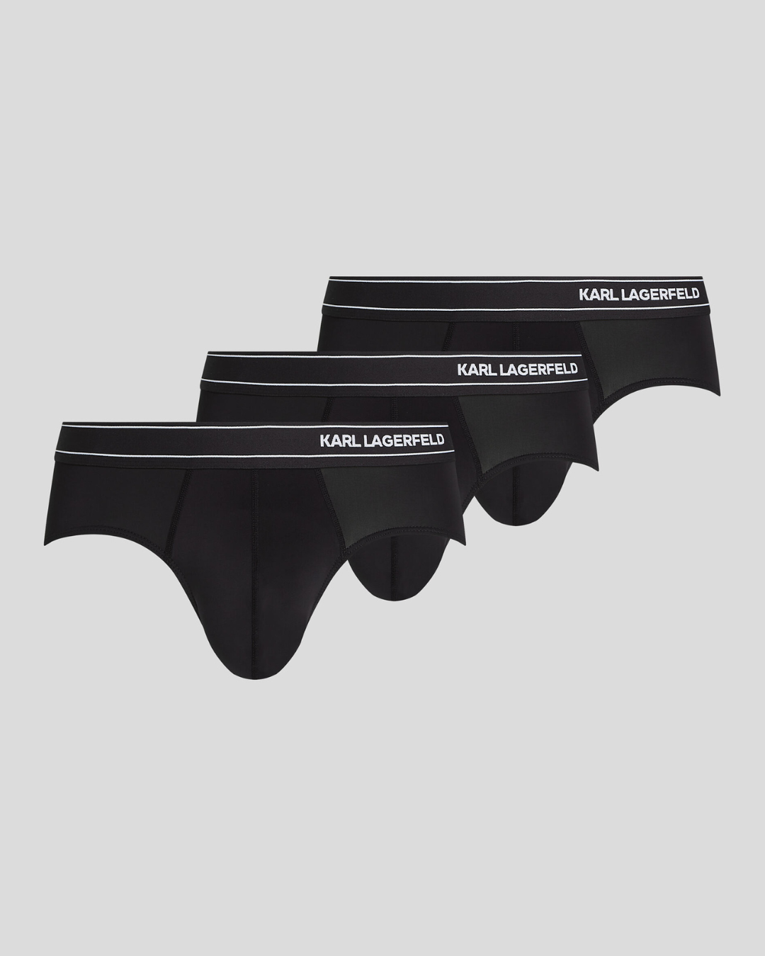 Karl Lagerfeld Jeans - Stripe Logo Micro Brief (3P) - Black