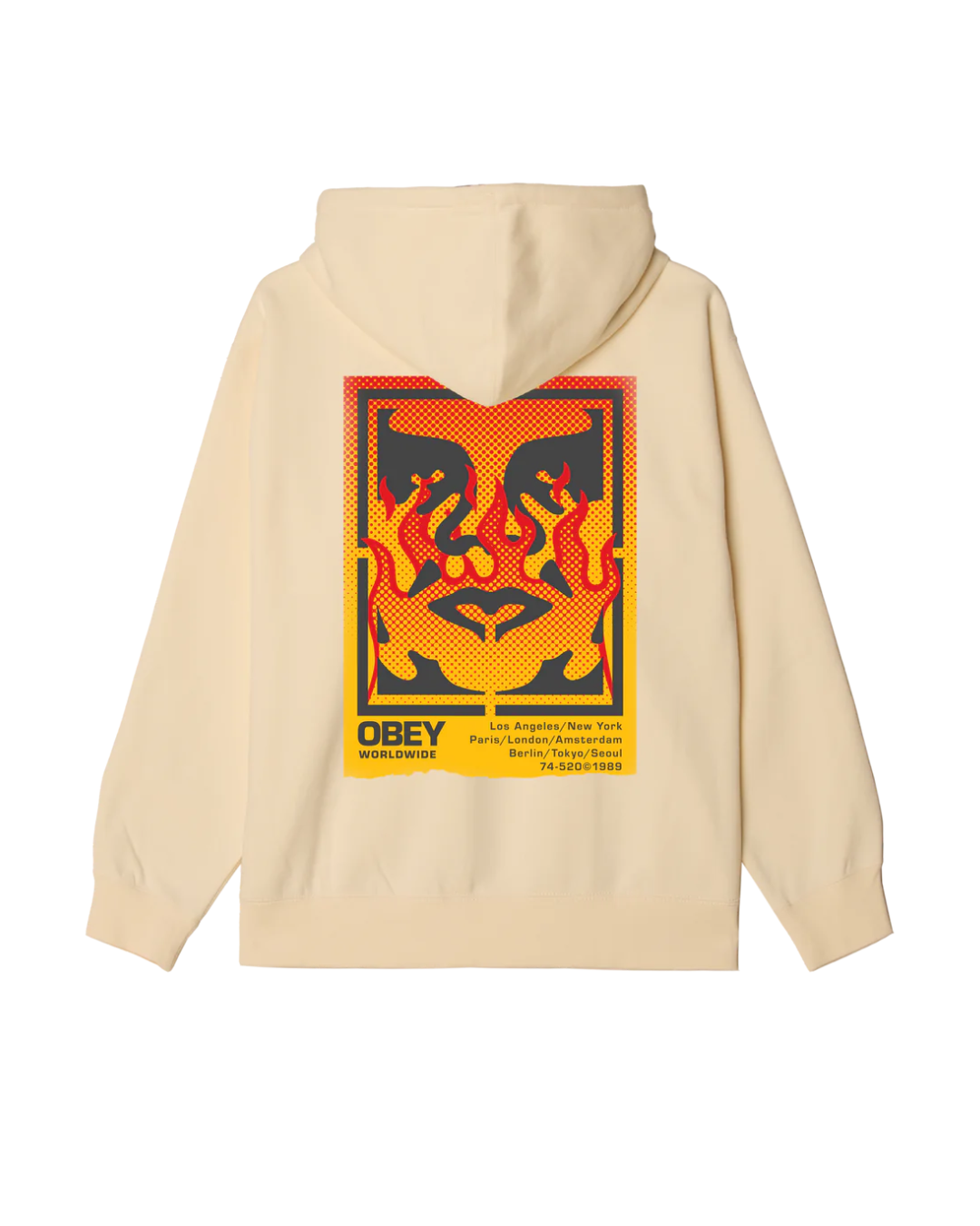 Obey - Obey Icon Stencil Flame Fleece - Beige