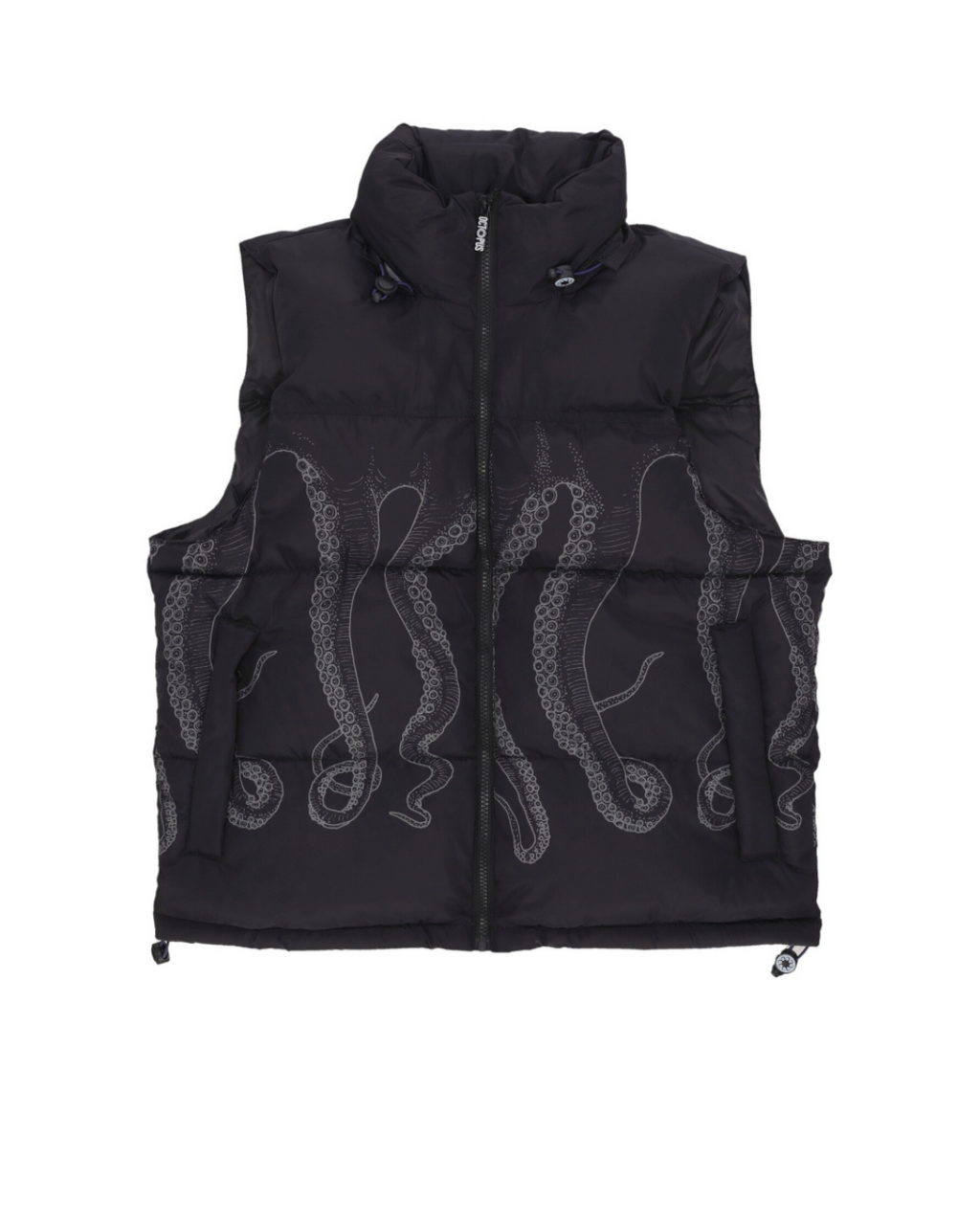 Octopus - Outline Puff Vest - Black
