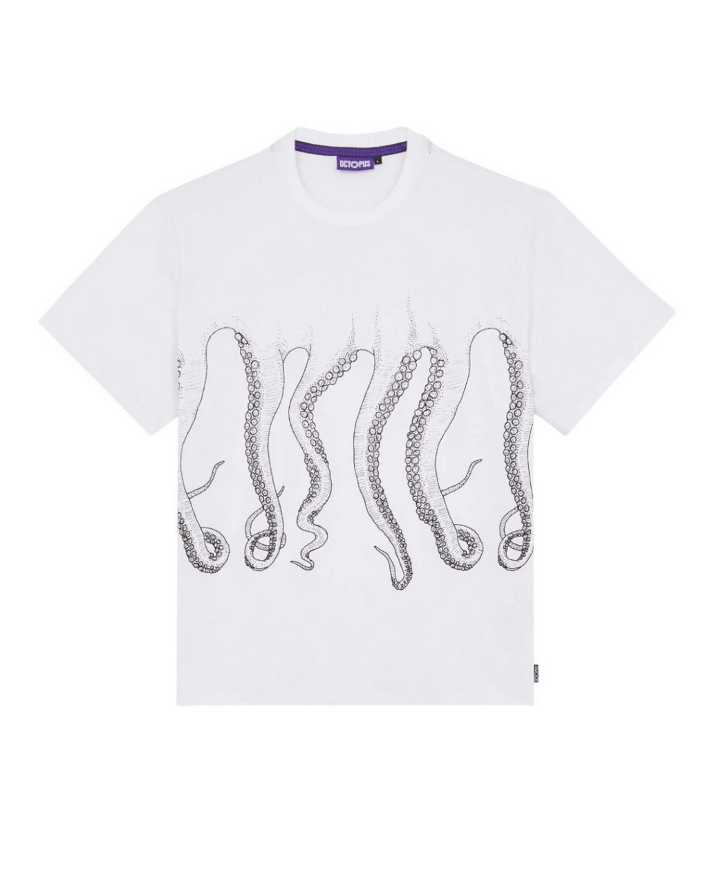 Octopus - Outline Tee - Bianco e Nero