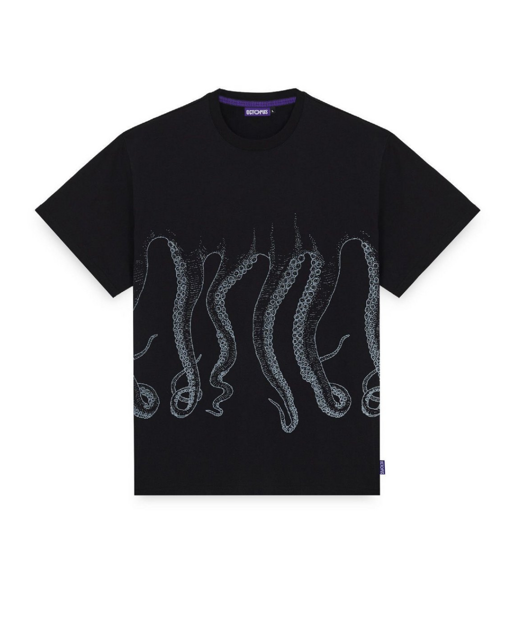 Octopus - Outline Tee - Nero