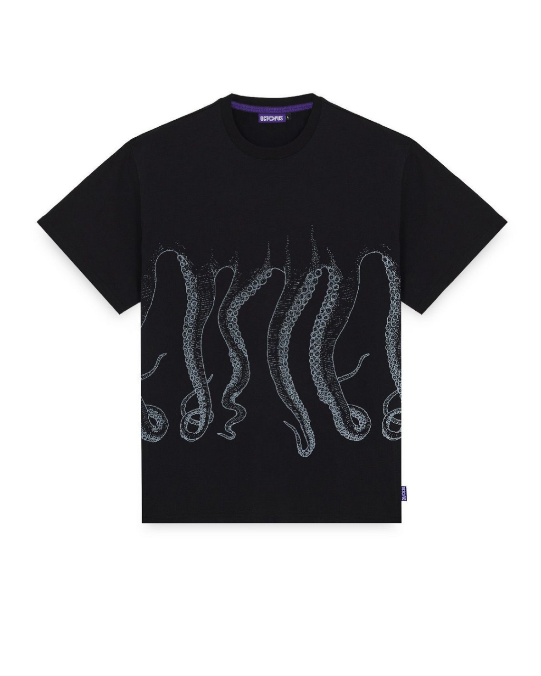 Octopus - Outline Tee - Nero