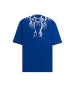 Phobia - Blue T-Shirt With Front and Back White Lightning - Blue
