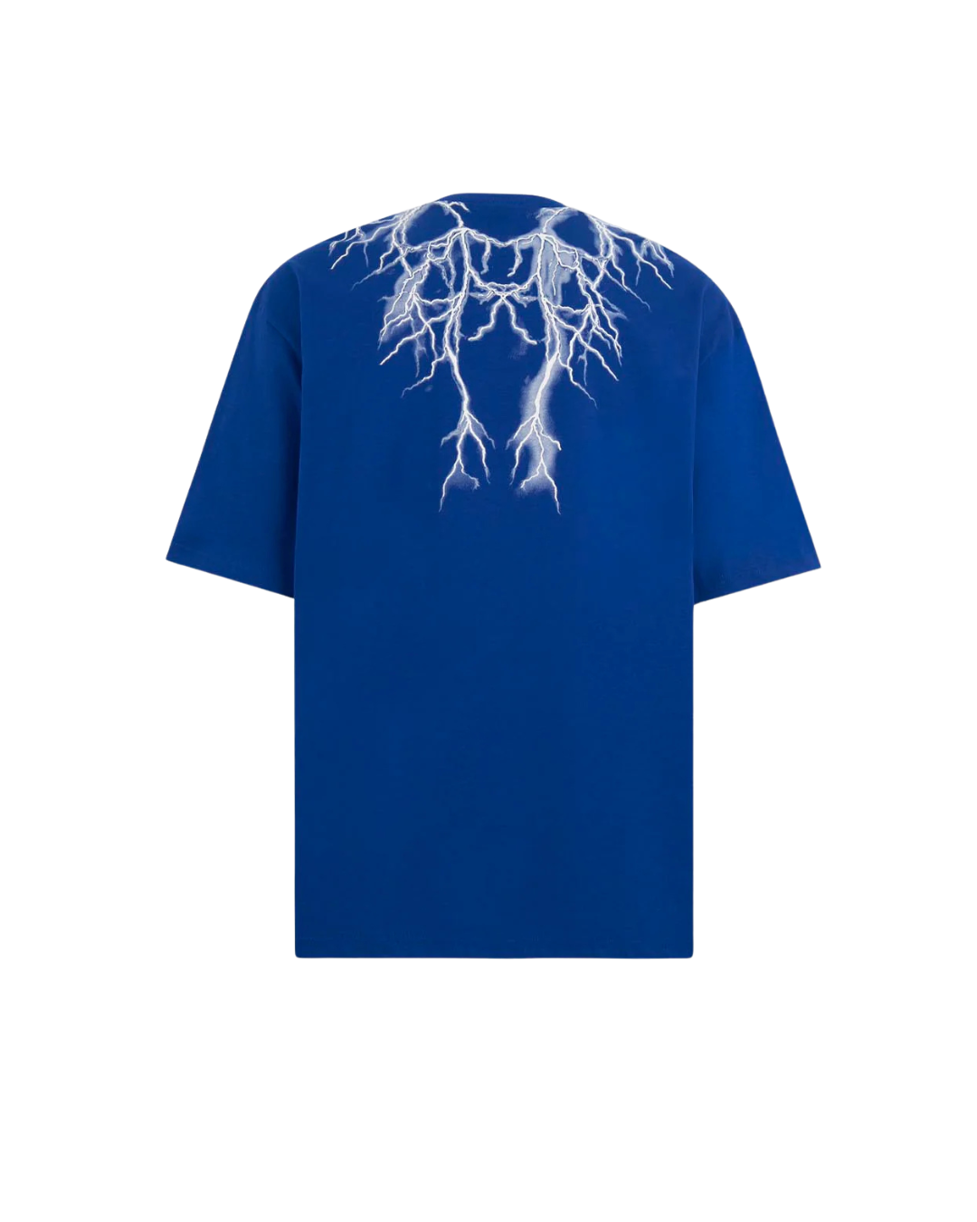 Phobia - Blue T-Shirt With Front and Back White Lightning - Blue