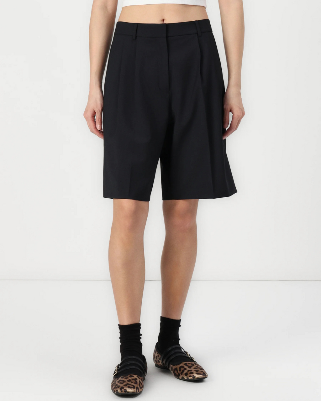 Selected Femme - Slfabbi LS HW Bermuda Shorts - Black