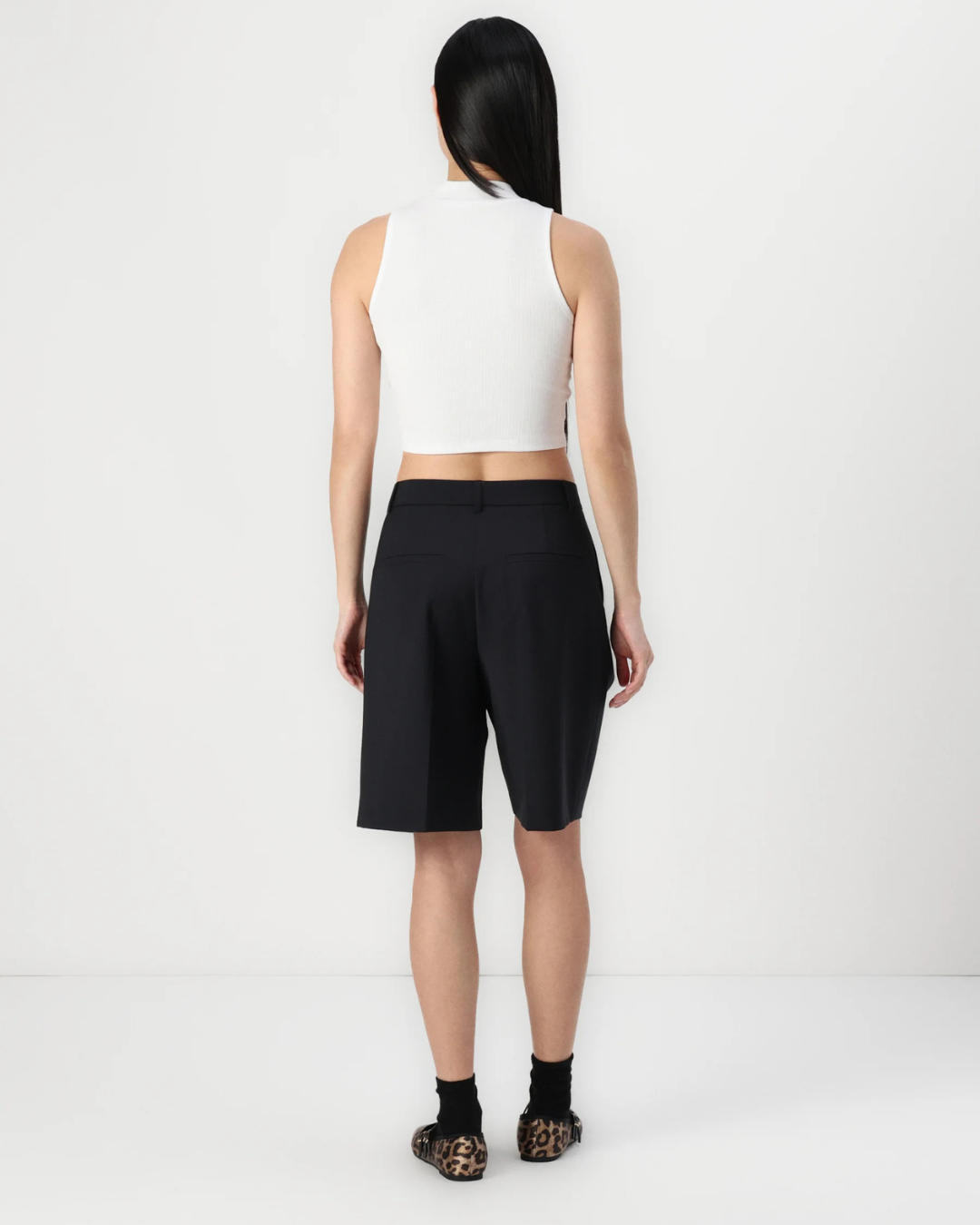 Selected Femme - Slfabbi LS HW Bermuda Shorts - Black