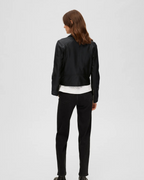 Selected Femme - Slfkatie Leather Jacket B Noos - Black