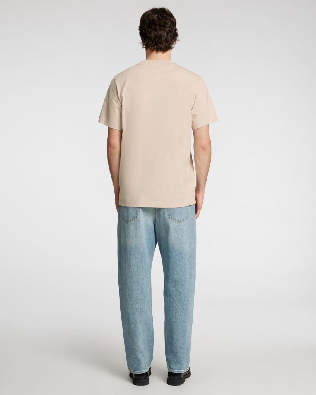 Selected Homme - Slhaubrey Emb SS O-Neck Tee - Beige