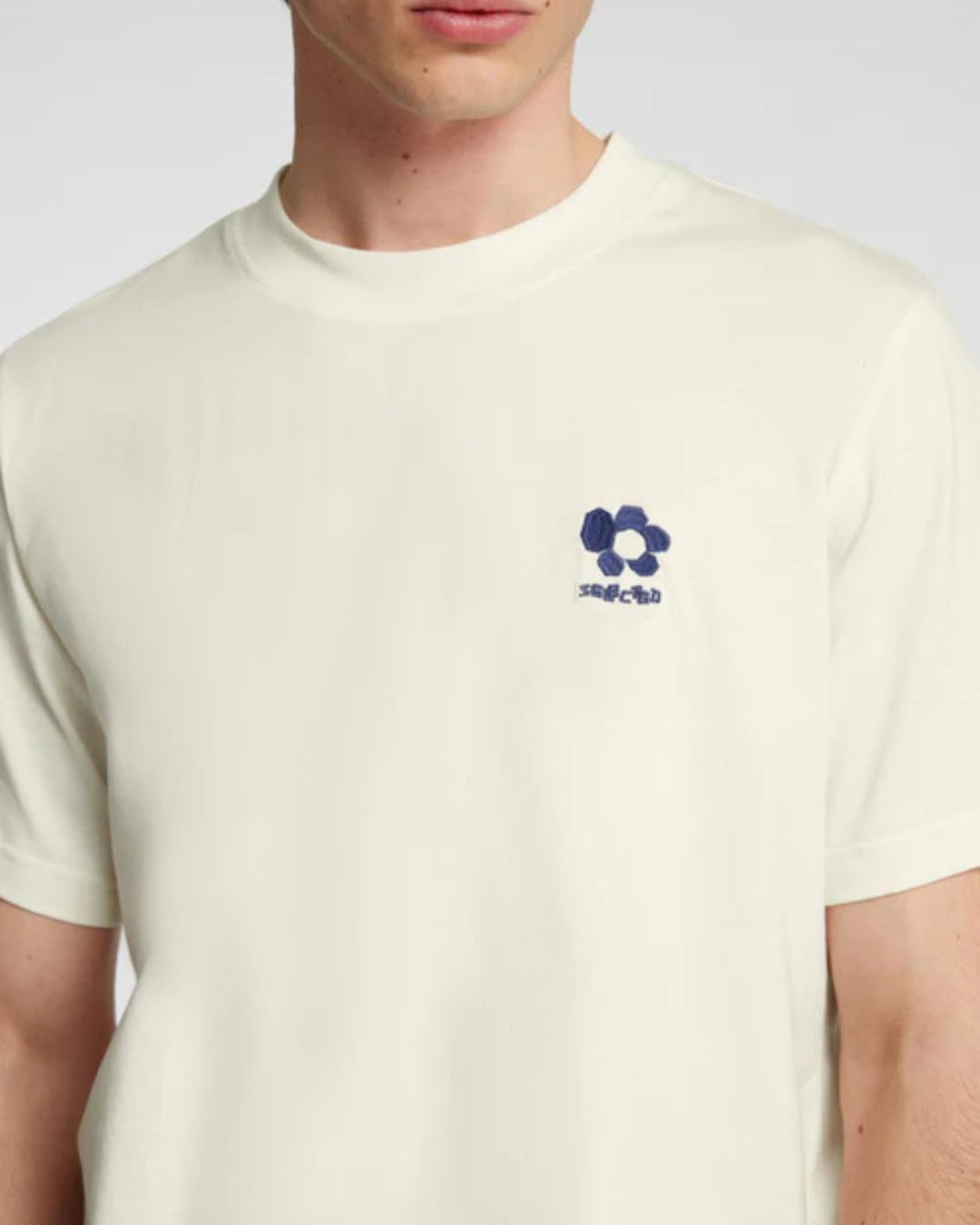 Selected Homme - Slhaubrey Emb SS O-Neck Tee - White