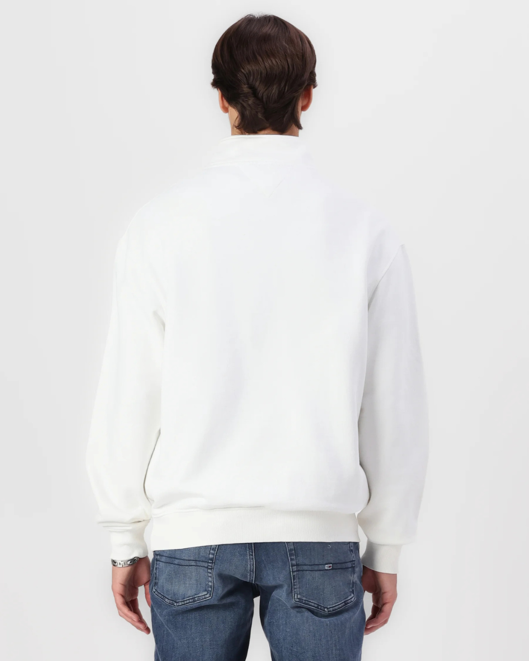 Tommy Jeans - Tjm 1/4 Zip Towel Patch Polo - White 