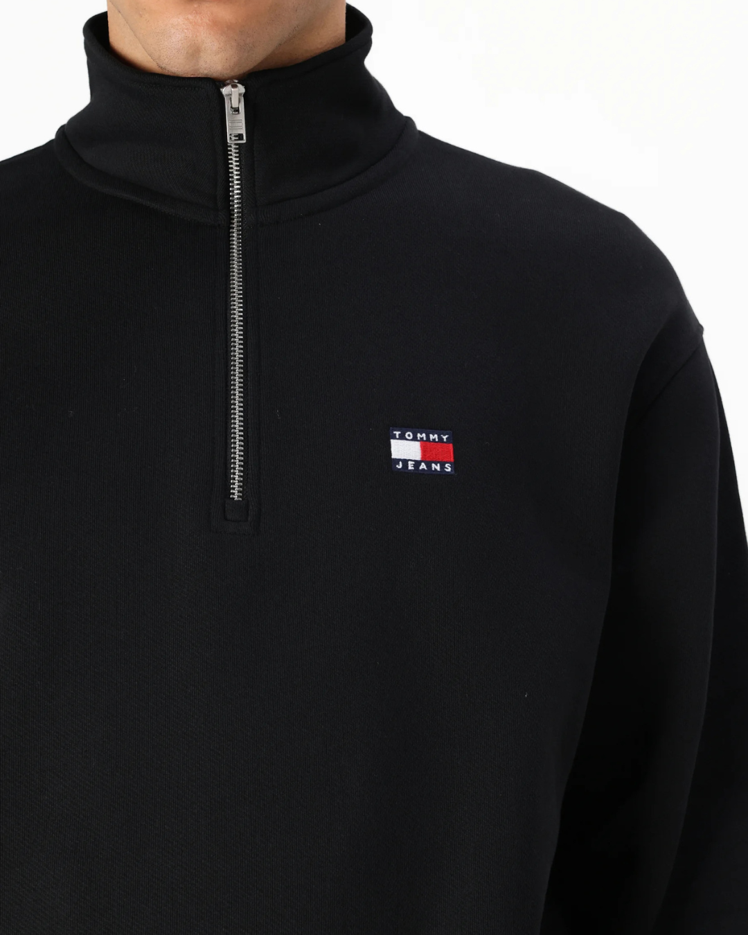 Tommy Jeans - Tjm Rlx Badge 1/4 Zip - Black