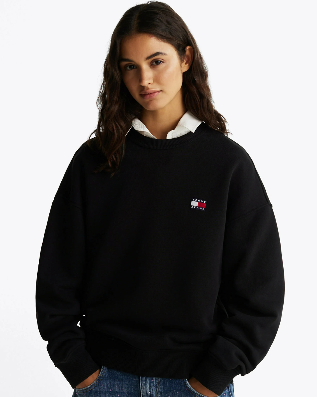 Tommy Jeans - Tjw Bxy Badge Crew - Nero