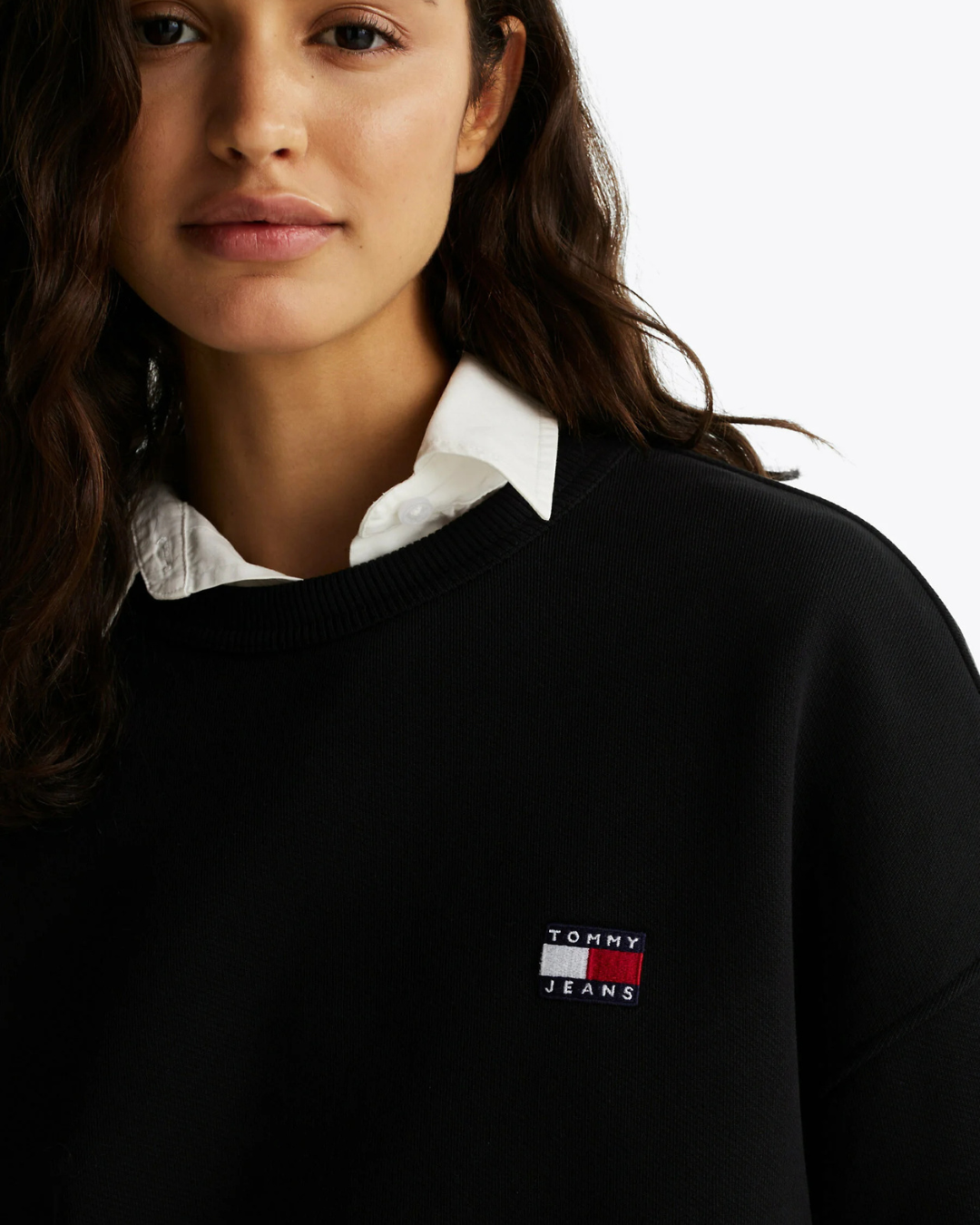 Tommy Jeans - Tjw Bxy Badge Crew - Nero