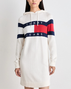 Tommy Jeans - Tjw Flag Hood Sweater Dress Ext - White