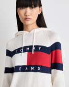 Tommy Jeans - Tjw Flag Hood Sweater Dress Ext - White