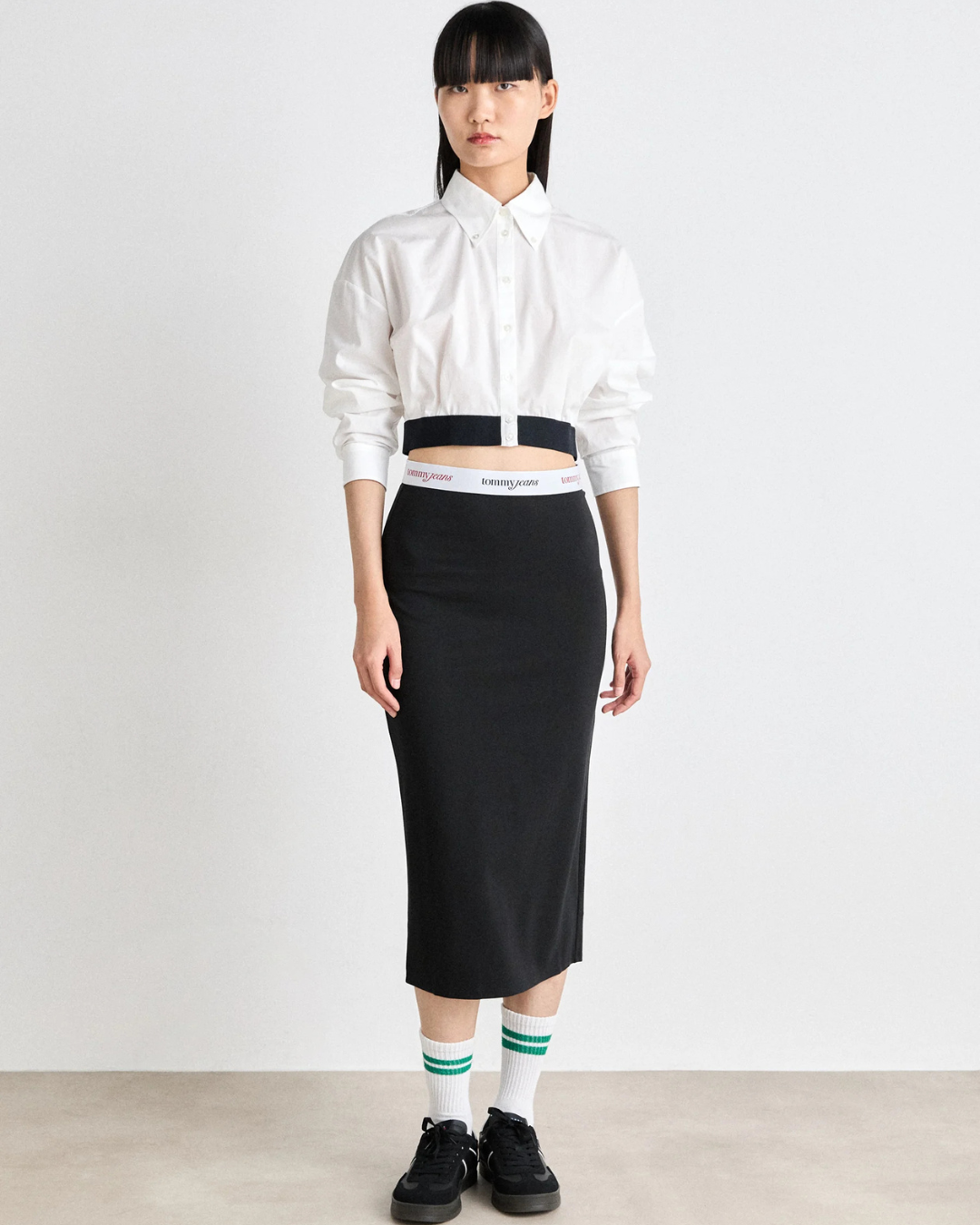 Tommy Jeans - Tjw Tape Midi Knit Skirt - Nero