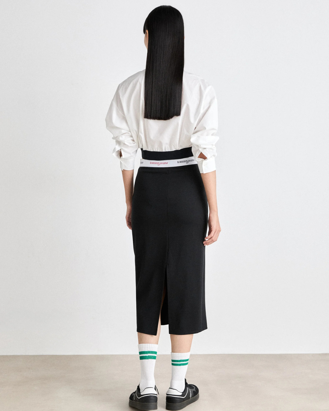Tommy Jeans - Tjw Tape Midi Knit Skirt - Nero