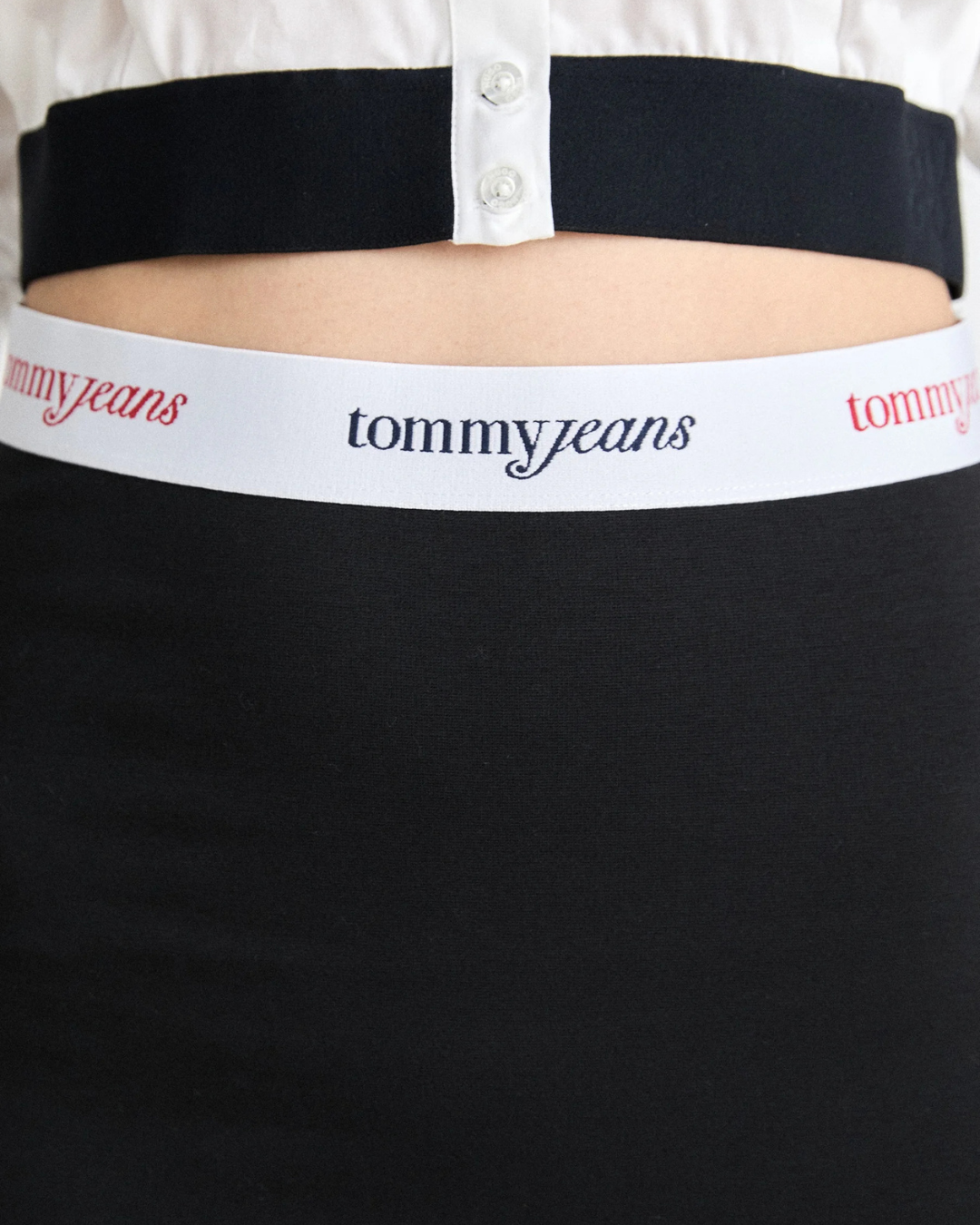 Tommy Jeans - Tjw Tape Midi Knit Skirt - Nero