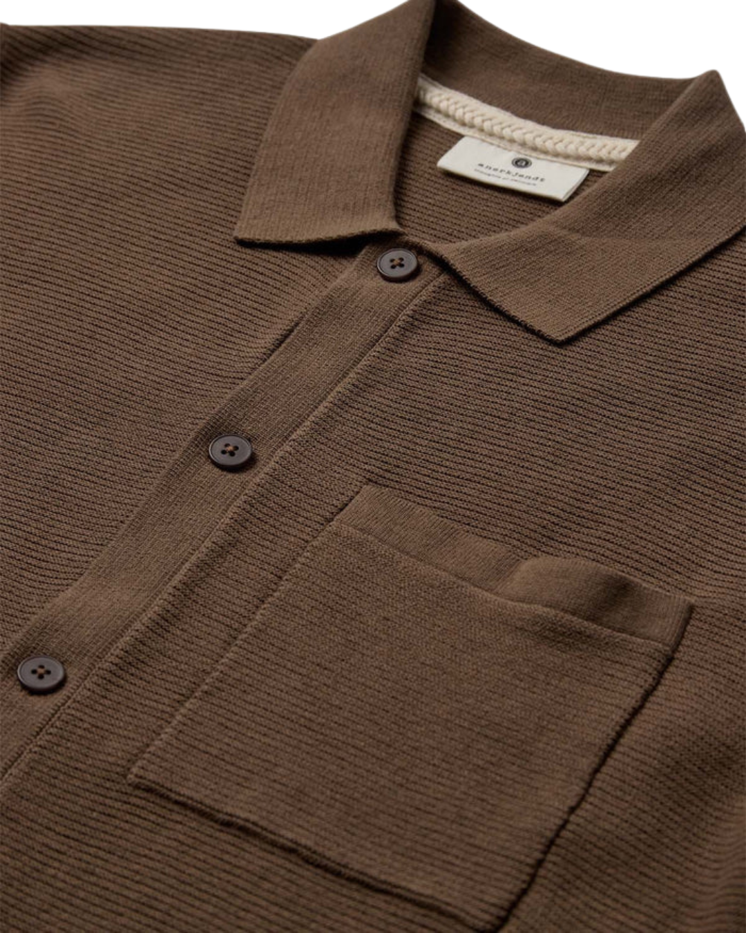 Anerkjendt - Aksvend S/S Knit Shirt - Brown