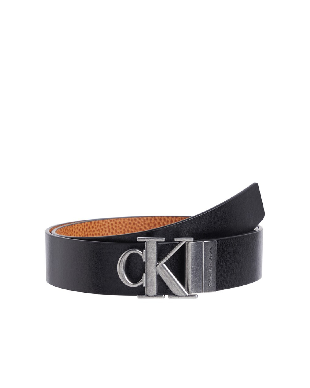 Calvin Klein Jeans - Mono Rev/Adj Lthr Belt - Black and Cognac