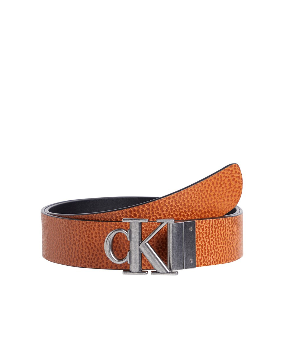 Calvin Klein Jeans - Mono Rev/Adj Lthr Belt - Black and Cognac