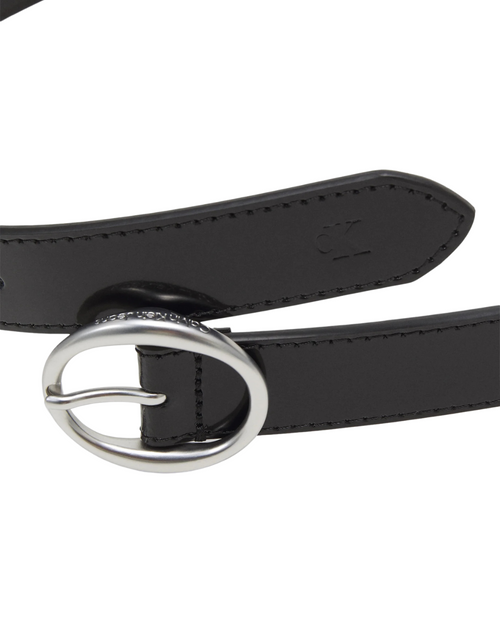 Calvin Klein Jeans - Round Classic Lthr Sol Belt 25MM - Nero