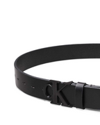 Calvin Klein Jeans - Round Mono Plaque Lhtr Belt 35MM - Black