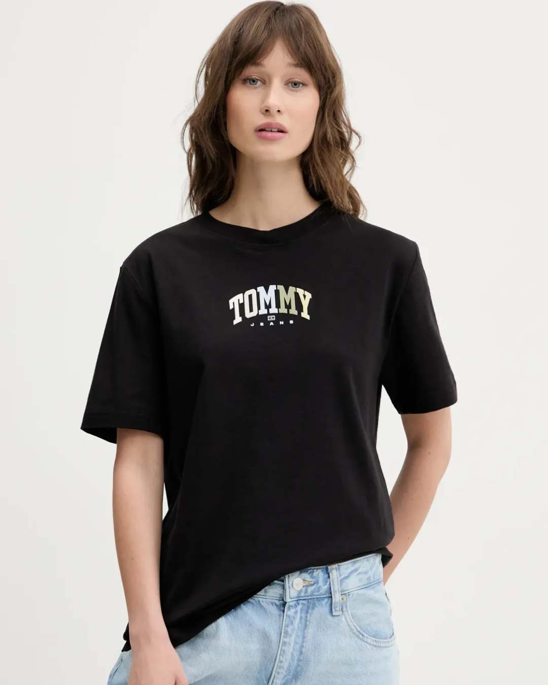 Tommy Jeans - Tjw Rlx Color Varsity Tee - Nero