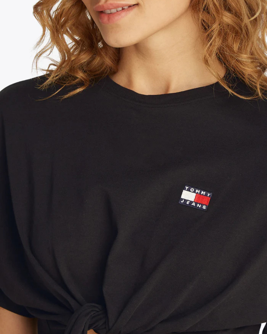 Tommy Jeans - Tjw Reg Waist Tie Badge Tee Ext - Nero