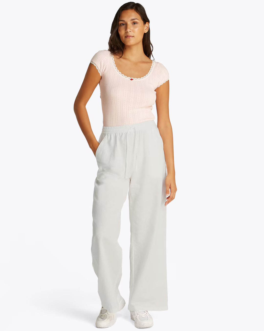 Tommy Jeans - Tjw Linen Pant - Bianco
