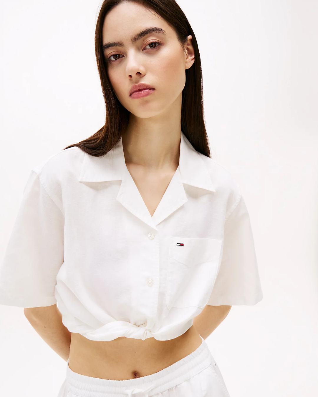 Tommy Jeans - Tjw Crp Linen SS Shirt - White