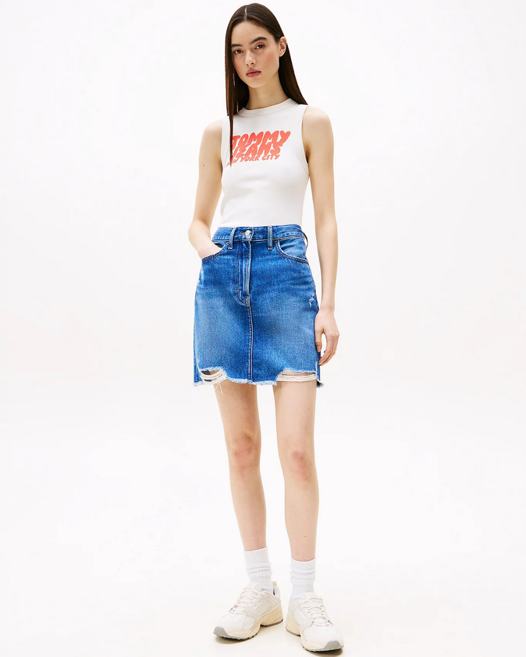 Tommy Jeans - Mom Skirt Bi8057 - Blue