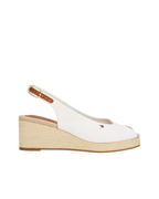 Tommy Hilfiger - Flag Mid Wedge Espad Slingback - White